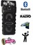 Parti Hoparlörü Bluetooth Hoparlör 3 Inç × 2 Ses Bombası Radyo-Usb-Tf Giriş Gri Renk 3