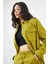 Olive Gabardin Ön Cep Detaylı Gömlek 2