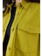 Olive Gabardin Ön Cep Detaylı Gömlek 4