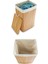 Bambu Çamaşır Sepeti - Mega Boy Katlanabilir Çamaşır Sepeti 40X30X60 cm Bej 72 Litre 6