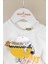 03-18 Ay Erkek Bebek Ekru- Mint Yeşili Snoopy Lisanslı Üçlü Takım 2