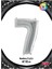 Rakam Folyo Balon 7 Yaş Gümüş Gri Büyük Boy 100 cm 2