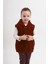 Yelek Bordo Unisex Genç Çocuk Welsoft Peluş 1