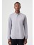 Regular Fit Paşa Yaka Gri Spor Erkek Gömlek GM23K232017_D55 1