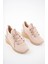 Tyra Kadın Yüksek Taban Bağcıklı Triko Sneaker Spor Ayakkabı 5