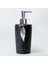 Leaf Sıvı Sabunluk Siyah Gümüş 1