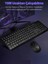 Premium Kalite Kablosuz Klavye ve Mouse Seti Siyah 3