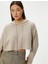Kapşonlu Crop Sweatshirt Uzun Kollu 1