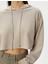 Kapşonlu Crop Sweatshirt Uzun Kollu 5