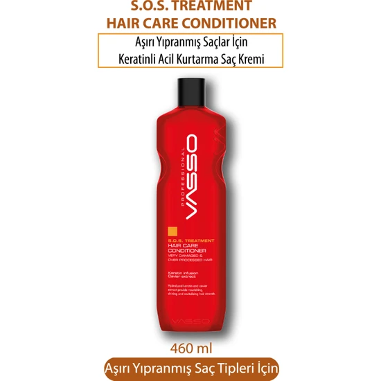 Yıpranmış Saçlar Için Keratinli Acil Kurtarma Saç Kremi Conditioner 460 ml