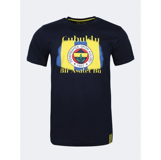 Fenerbahçe Erkek Trıbun Çubuklu Baskılı Tshırt