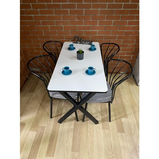 Bambeds Mobilya Masa Takımı, Yemek Masası, Mutfak Masası, Balkon Masası - 60X120
