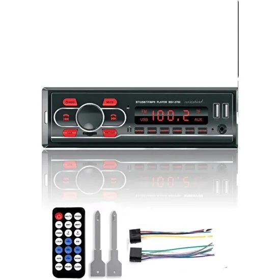 Daxom DX-2700 Çift USB Girişli Bluetooth Oto Teyp Araba Teybi Radyo Sd Aux Teyp Kumandalı