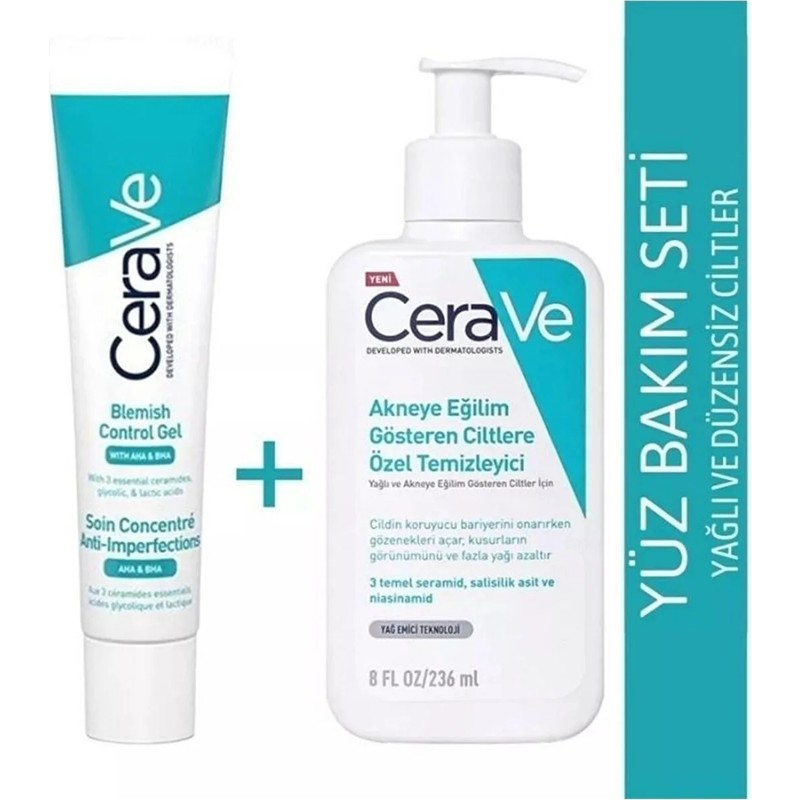 CeraVe Akneye Eğilim Gösteren Ciltler Için Yüz Bakım Seti CERAVE.901