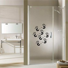 Ne Verelim Size Çoklu El Izi Silüetli Dekoratif Banyo Duşakabin Sticker (60 cm x 40 Cm)