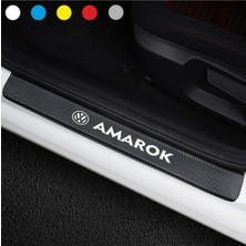 Ne Verelim Size Volkswagen Amarok İçin Uyumlu Aksesuar Oto Kapı Eşiği Sticker Karbon 4 Adet