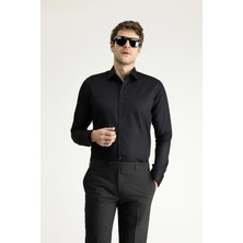 Kiğılı Uzun Kol Slim Fit Non Iron Klasik Pamuklu Gömlek