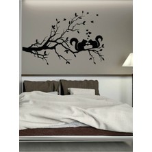 Ne Verelim Size Ev Dekoratif Sticker Rustik Tarzı Güzel Sincap Desen Duvar Sticker