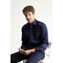 Kiğılı Uzun Kol Slim Fit Dar Kesim Klasik Nano Care Su İtici Leke Tutmaz 4 Mevsim Pamuk Gömlek