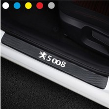 Ne Verelim Size Peugeot 5008 İçin Uyumlu Aksesuar Oto Kapı Eşiği Sticker Karbon 4 Adet