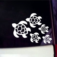 Ne Verelim Size Kaplumbağa Tasarım Oto Sticker Set Siyah 20*5 cm
