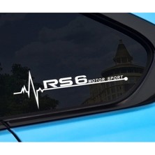 Ne Verelim Size Audi Rs6 İçin Uyumlu Aksesuar Oto Yan Cam Sticker 20*7 cm