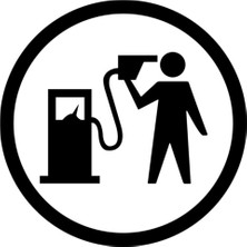 Ne Verelim Size Benzin Yakıt Deposu Oto Sticker Siyah 13*13 cm