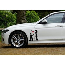 Ne Verelim Size Kalpli Sevgiliye Teklif Oto Sticker Siyah 18*15 cm