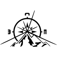 Ne Verelim Size Pusula Dağ Off Road Oto Sticker Sticker Siyah 20*13 cm