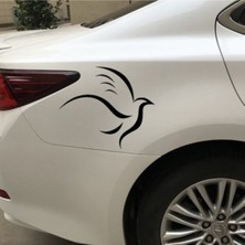 Ne Verelim Size Uçan Kuş Tasarım Oto Sticker Siyah 15*12 cm