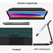 Fogy Ipad Pro 12.9" 2021.2022 5. 6. Nesil Uyumlu M1,m2 Magic Keyboard Touchpad Işıklı Klavyeli Kılıf