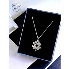 Alâ Silver Jewellery Yonca Çift Taraflı Tasarım 925 Gümüş Kolye