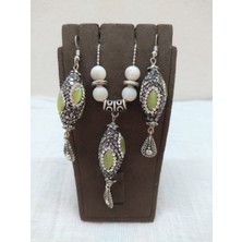 Aurora Handmade Design Zirkon Özel Tasarım Kolye ve Küpe Takımı