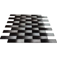 MozaiKristaL Mutfak Tezgah Arası Kristal Cam Mozaik. Cam Ölçüsü: 23X98X4 Mm. File Ölçüsü: 30X30 Cm. Renk: Beyaz-Siyah Gümüş Efekt. ( 1 Koli = 1 M2 FİYATIDIR )