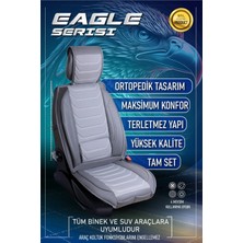 Asya Seat Ateca Uyumlu Yarı Deri Oto Koltuk Kılıfı Ön/arka Set Asya Series (Füme)