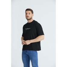 Gatswear Gats Wear  Ön Baskılı Oversize Bisiklet Yaka Tshirt