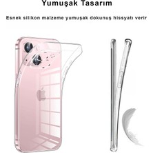 CepStok Apple iPhone 13 Kılıf Şeffaf Kamera Korumalı 1.5mm Yumuşak Silikon