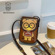Platinum Beibaobao Marka Cep Telefonu Çantası Kadınlar Için Crossbody Çanta Kız Lüks Kadın Omuzdan Askili Çanta Kadın Askılı Çanta Sevimli Ayı Çanta (Yurt Dışından)