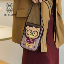 Platinum Beibaobao Marka Cep Telefonu Çantası Kadınlar Için Crossbody Çanta Kız Lüks Kadın Omuzdan Askili Çanta Kadın Askılı Çanta Sevimli Ayı Çanta (Yurt Dışından)