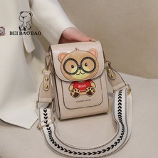 Platinum Beibaobao Cep Telefonu Çantası Kadınlar Için Sevimli Ayı Kadın Çantası Hı-Q Crossbody Çanta Kadın Lüks Tasarımcı Askılı Çanta Mini Çanta (Yurt Dışından)