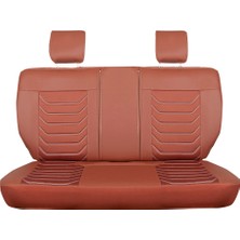 Asya Seat Ateca Uyumlu Yarı Deri Oto Koltuk Kılıfı Ön/arka Set Asya Series (Tarçın)