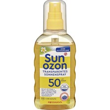 Sunozon Güneş Spreyi Spf 50 Transparan 200 ml