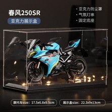 Fsfyb 1:12 Kawasaki Motosiklet Modeli Ducati Alaşım Motosiklet Modeli Çocuk Pürüzsüz Seyahat Bahar Esintisi 250SR-MAVI (Toz Kapağı Seti) (Yurt Dışından)