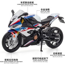 Fsfyb (Kutulu) Simülasyon 1:12 Bmw Honda S1000RR Alaşım Motosiklet Modeli Süsleme 644101 Beyaz Mavi (Yurt Dışından)