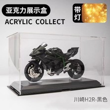 Fsfyb 1/12 Kawasaki H2R Simülasyon Alaşım Ses ve Işık Motosiklet Ninja Modeli Çocuk Oyuncak Süsler Ducati V4S Siyah + Taban + Akrilik Kutu (Yurt Dışından)