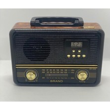 Ataşbey RT-356 Nostaljik Prototip Radyo Müzik Kutusu Bluetooth USB Saatli