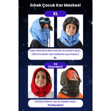 Cosy Club Erkek Çocuk Koyu Gri Polar Termal Balaklava Şapka Atkı Bere Boyunluk Sıcak Tutan Kar Maskesi