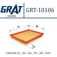 Grat 10106 10106 Hava Filtresi Palio Siena Albea Doblo 1.2 16V 1.2 8V 1.6 16V