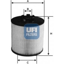 Ufı 25.225.00 25.225.00 Yağ Filtresi Astra K-Astra J-Insignia A-Cascada 1.6 D16-B16SHT-SHL-SHJ-A16XHT-D16DHL-A
