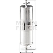 Mann WK516 Benzin Filtresi Bmw 3 E30 Bmw 5 E34 Bmw 7 E32 Bmw 8 E31 316I 318I 740I 750I